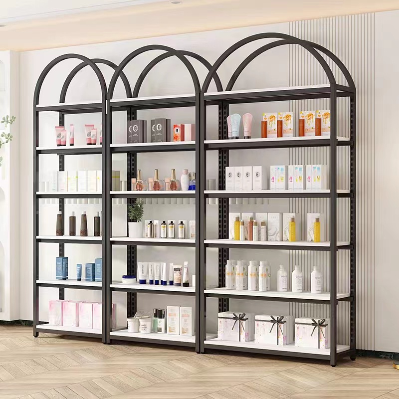 Luxury Skincare Store - 高級美容サロンライトディスプレイ棚化粧品ネイルスキンケアスタンドキャビネットストアディスプレイ棚収納ラック