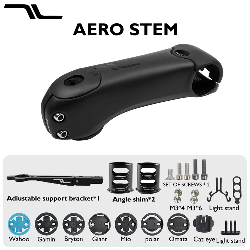 Edelweiss Stem Cell - AEROロードステム カーボンエアロ アジャスタブルアングル 165g 31.8mmクランプ クレストンIC