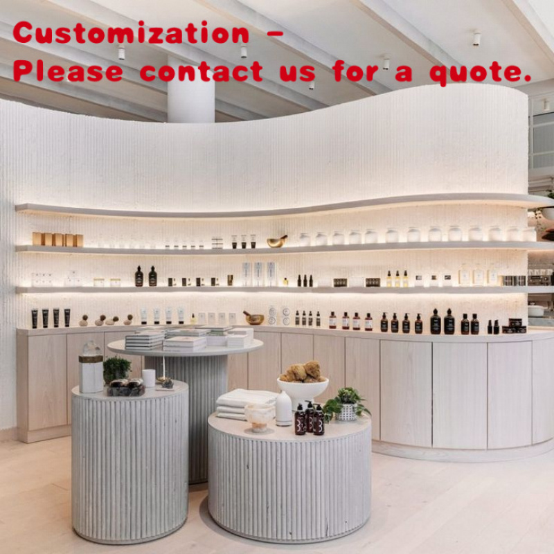 Luxury Skincare Store - カスタム高級美容店インテリアデザイン特注限定リテールショップレイアウト香水化粧品スキンケアショップショーケースディスプレイ