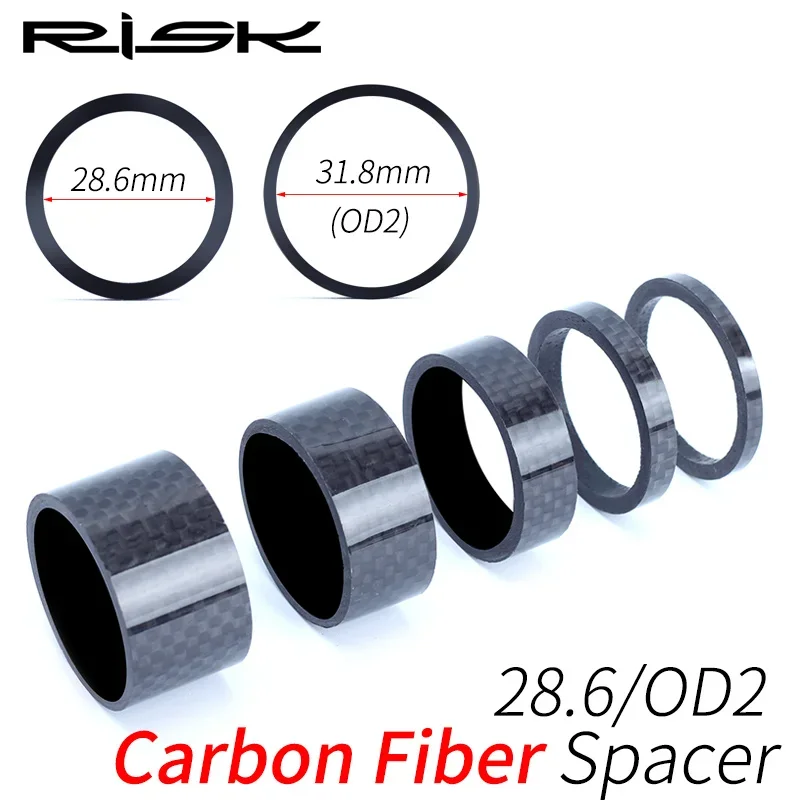Edelweiss Stem Cell - カーボンファイバー自転車フロントフォークスペーサー,RISK-3K mm, 1-28.6 