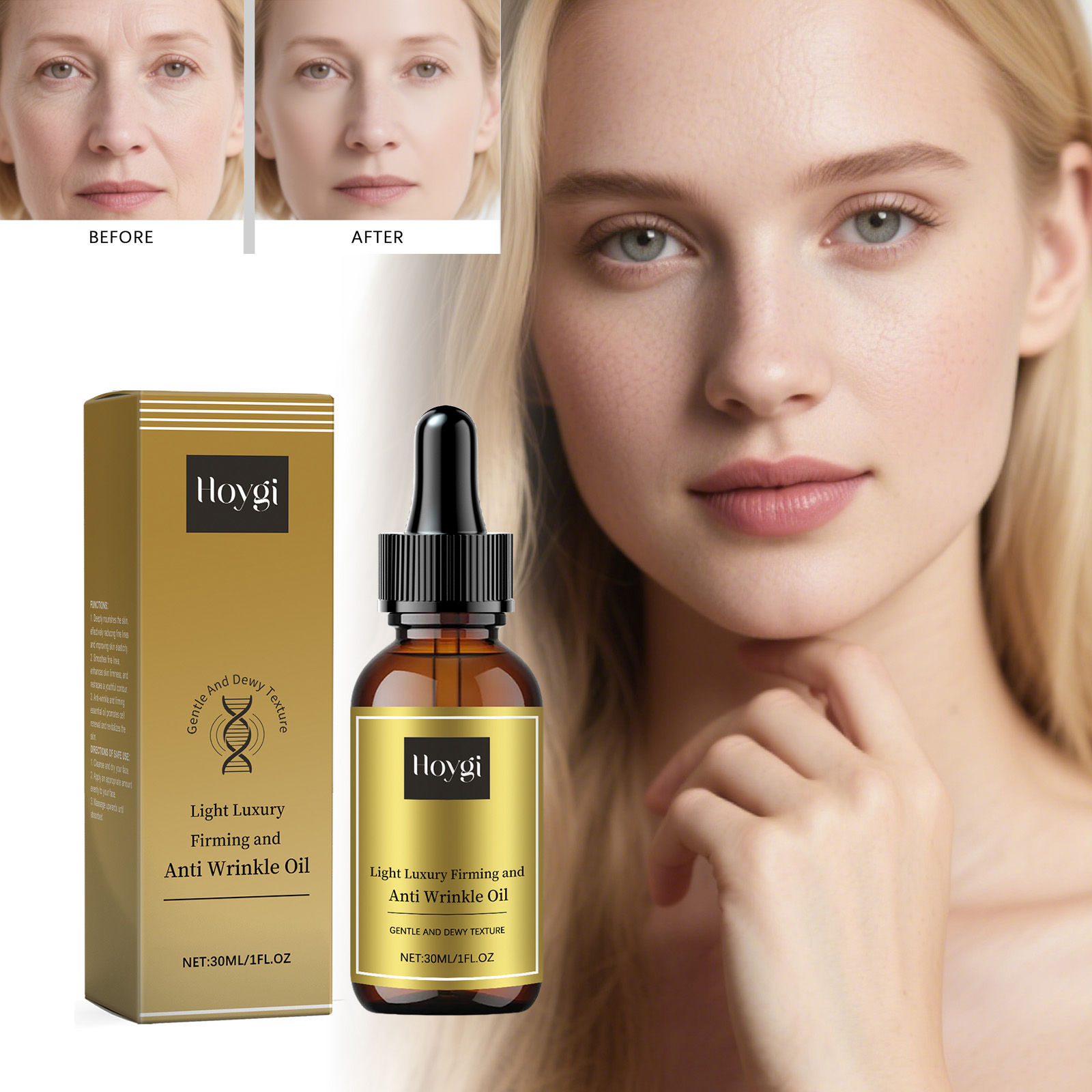 Luxury Skincare Products - 引き締めフェイシャルケアオイル リフティング アンチリンクル ラインを薄くする 肌を引き締める 栄養を与える