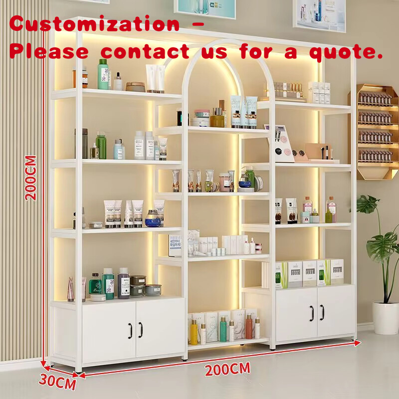 カスタム2026高級美容サロン照明付きディスプレイ棚化粧品ネ - Luxury Skincare Store のレビューと価格