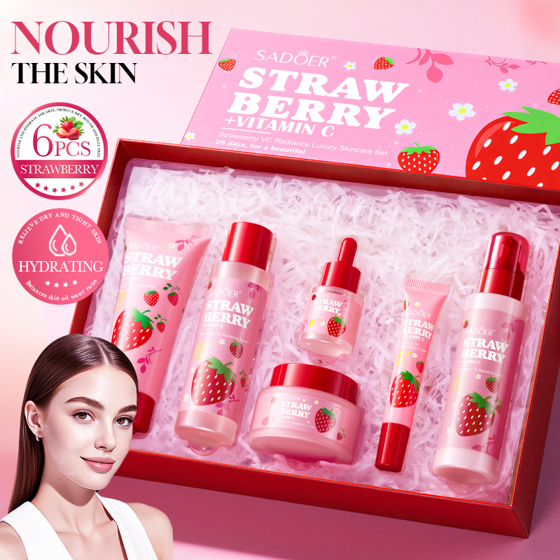 ストロベリーVCブライトニングラグジュアリーケア6点フェイシ - Luxury Skincare Gifts のレビューと価格