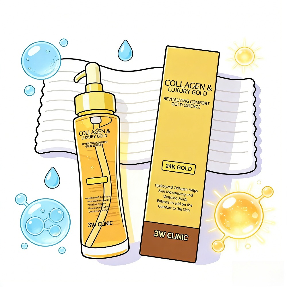 3WCLINIC コラーゲン＆ラグジュアリーゴールド24Kゴ - Luxury Skincare Korea のレビューと価格