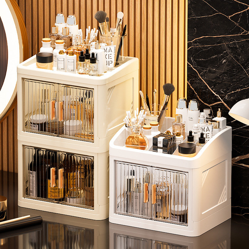 大容量の重ねて使えるメイクアップ収納キャビネット、防塵防水、 - Luxury Skincare Gifts のレビューと価格
